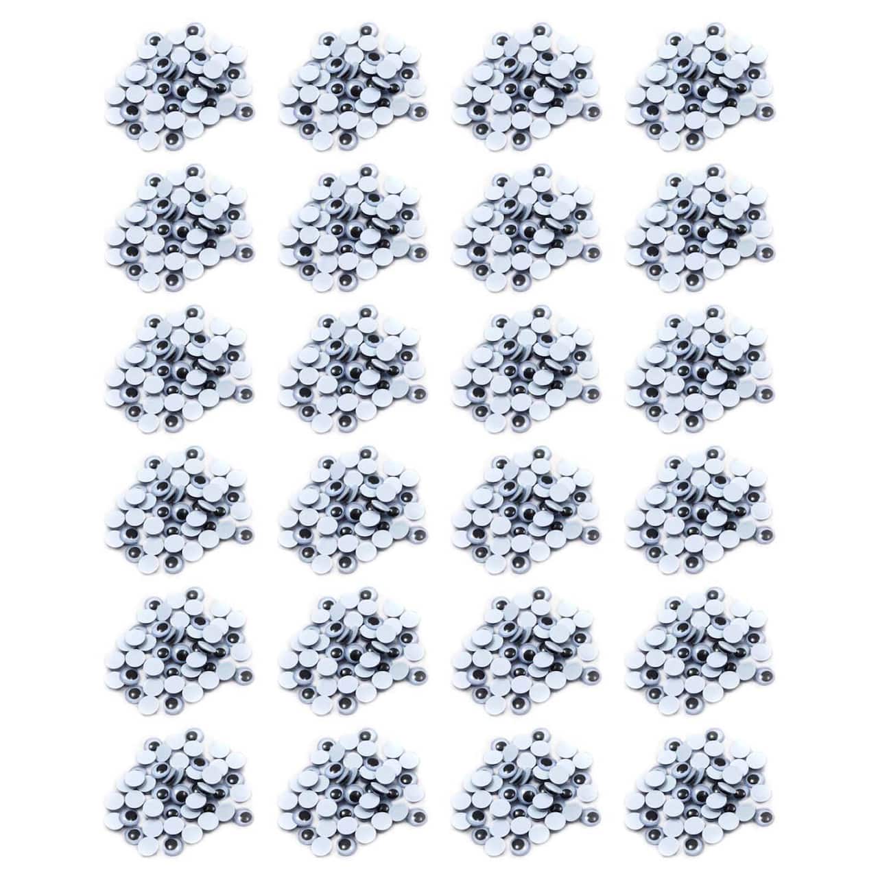 Charles Leonard 10mm Wiggle Eyes, 24 Packs of 50